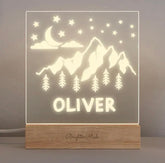 Personalised Night Light - Boys Nursery Name Light.